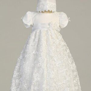 12/18M Girls White Christening & Baptism Gown - Amber (NWT)